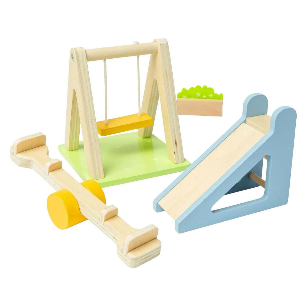 Bigjigs Puppenhausmöbel-Gartenset aus Holz - 4-teilig (69898534)