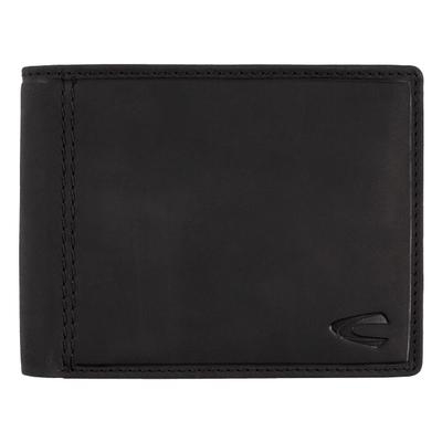 Geldbörse CAMEL ACTIVE "Vietnam", Herren, schwarz, Leder, Antik-Look, Kleinlederwaren, aus robustem Hunter-Leder und doppelten Ziernähten mit RFID Schutz