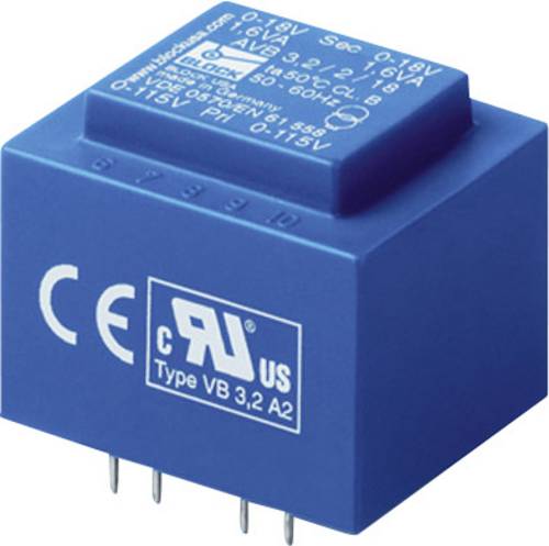 Block AVB 2,3/2/6 Printtransformator 2 x 115V 2 x 6 V/AC 2.30 VA 191mA