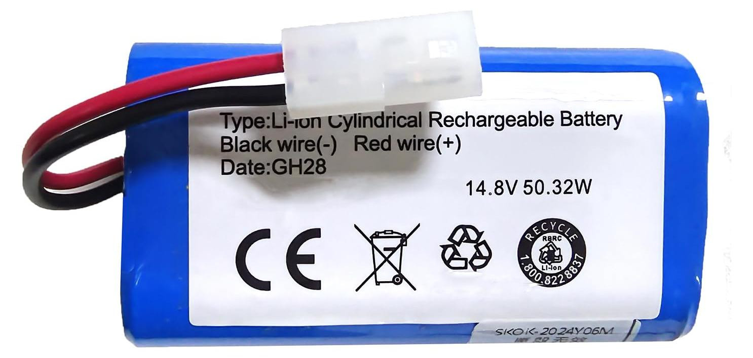 Dripio Accu 2800mAh 14,8V Cilindrisch voor Stofzuigers 2 stuks