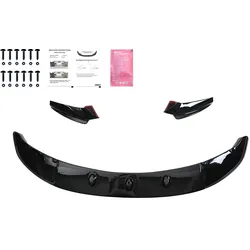 Frontspoiler-Flaps schwarz glänzend passend für BMW 5er F10/F11 M-Paket 2011-2016 Frontsplitter w / Flaps