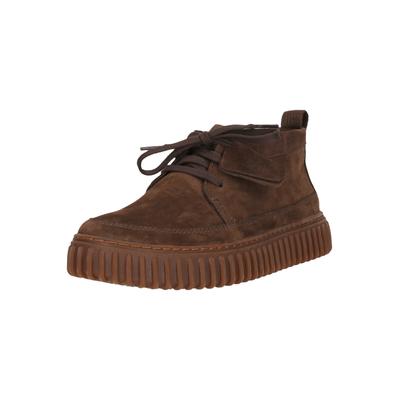 Stiefelette CLARKS "Torhill Lace High", Herren, Gr. 40, braun, Schuhe Stiefelette, mit gerippter Laufsohle