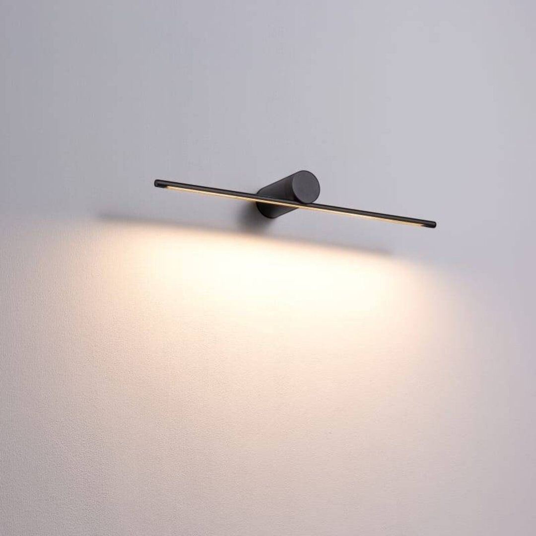 UltraBeam 600mm Wide Picture Wall Light Fitting 8 Watt LED Black 12cm H X 60cm W X 12cm D