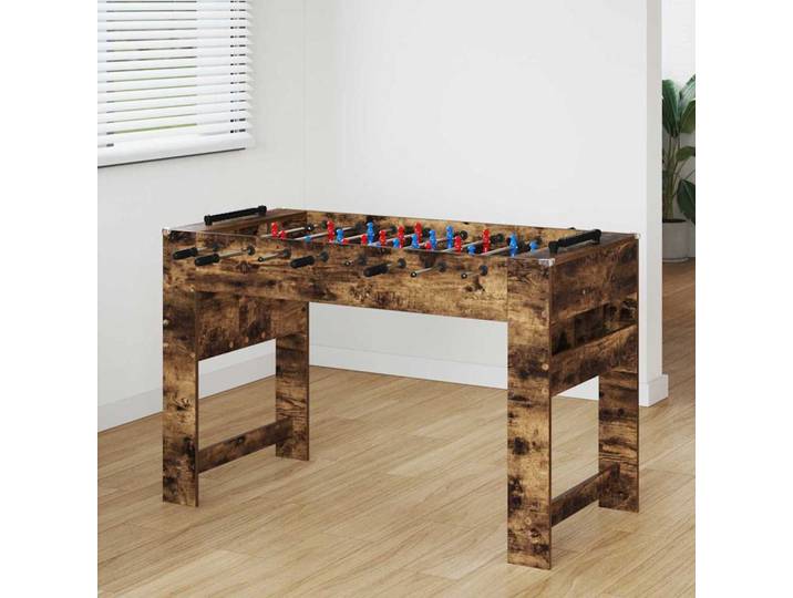 vidaXL Tischfußballtisch Räuchereiche 125 x 60,5 x 80 cm Holzwerkstoff