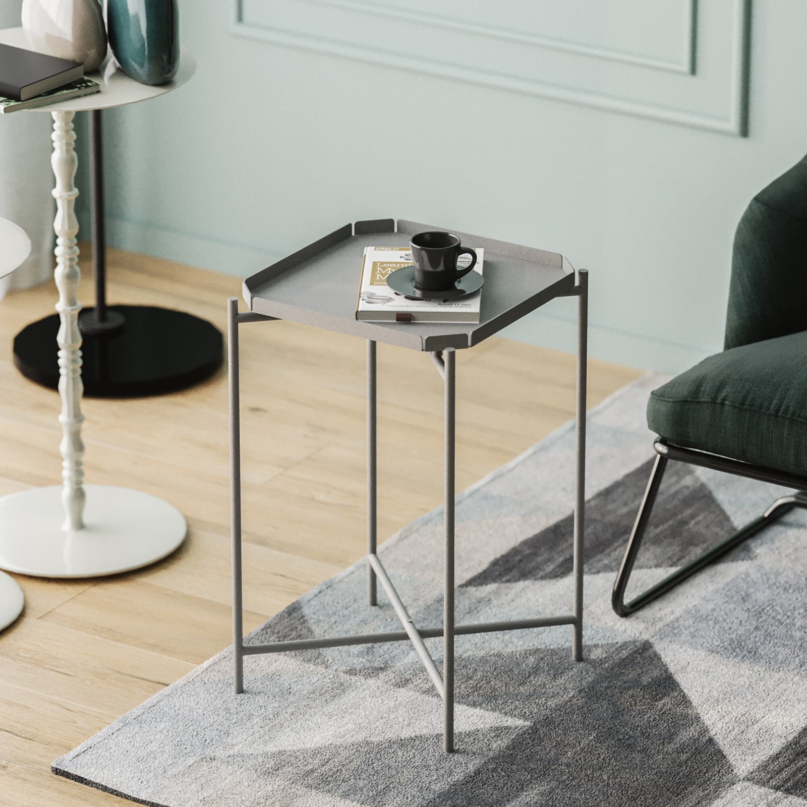 Skye Decor Salontafel Shb-008-C, Grijs, B: 46 cm, D: 46 cm, H: 56 cm