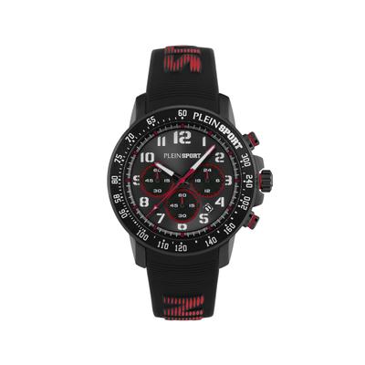 Luxusuhr PLEIN SPORT "Uhren", schwarz (0213, schwarz, rot, 0213, schwarz, rot), Armbanduhren, Herren, 0213 / black/red