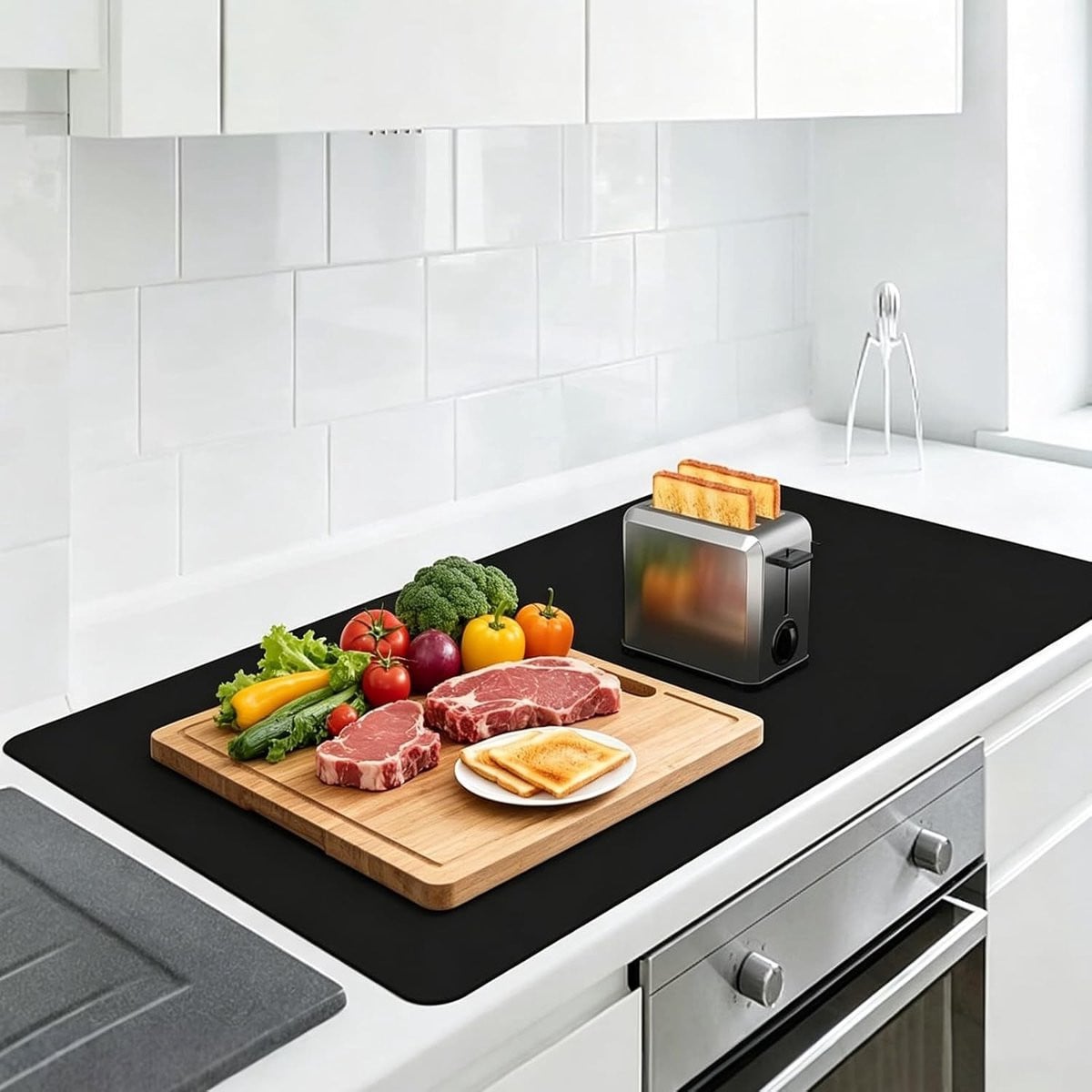 Grote Antislip Siliconen Mat, 120 x 60 cm, Warmtebestendig voor Keuken, Knutselen en Schilderen