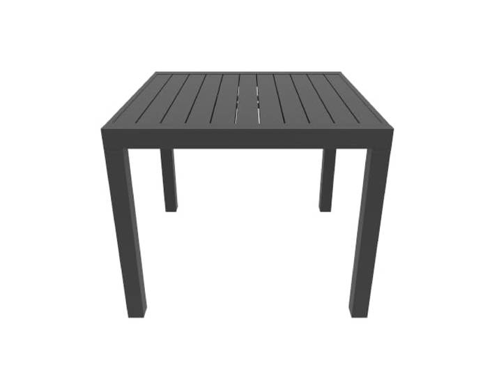 Parama Zenor graues Outdoor-Set mit Ausziehtisch 90/180 x 74 cm und 4 Stühlen aus Aluminium