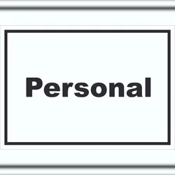 HB-Druck Personal Schild mit Text waagerecht A2 (420x594mm)