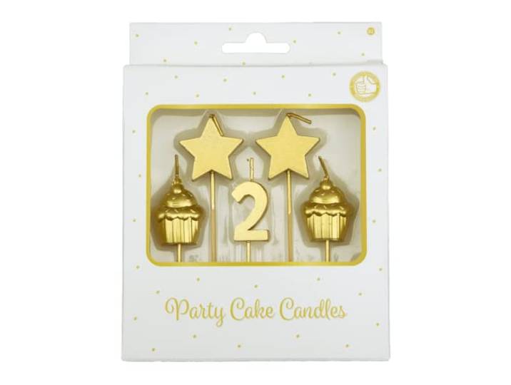 Party cake candles - 2 years