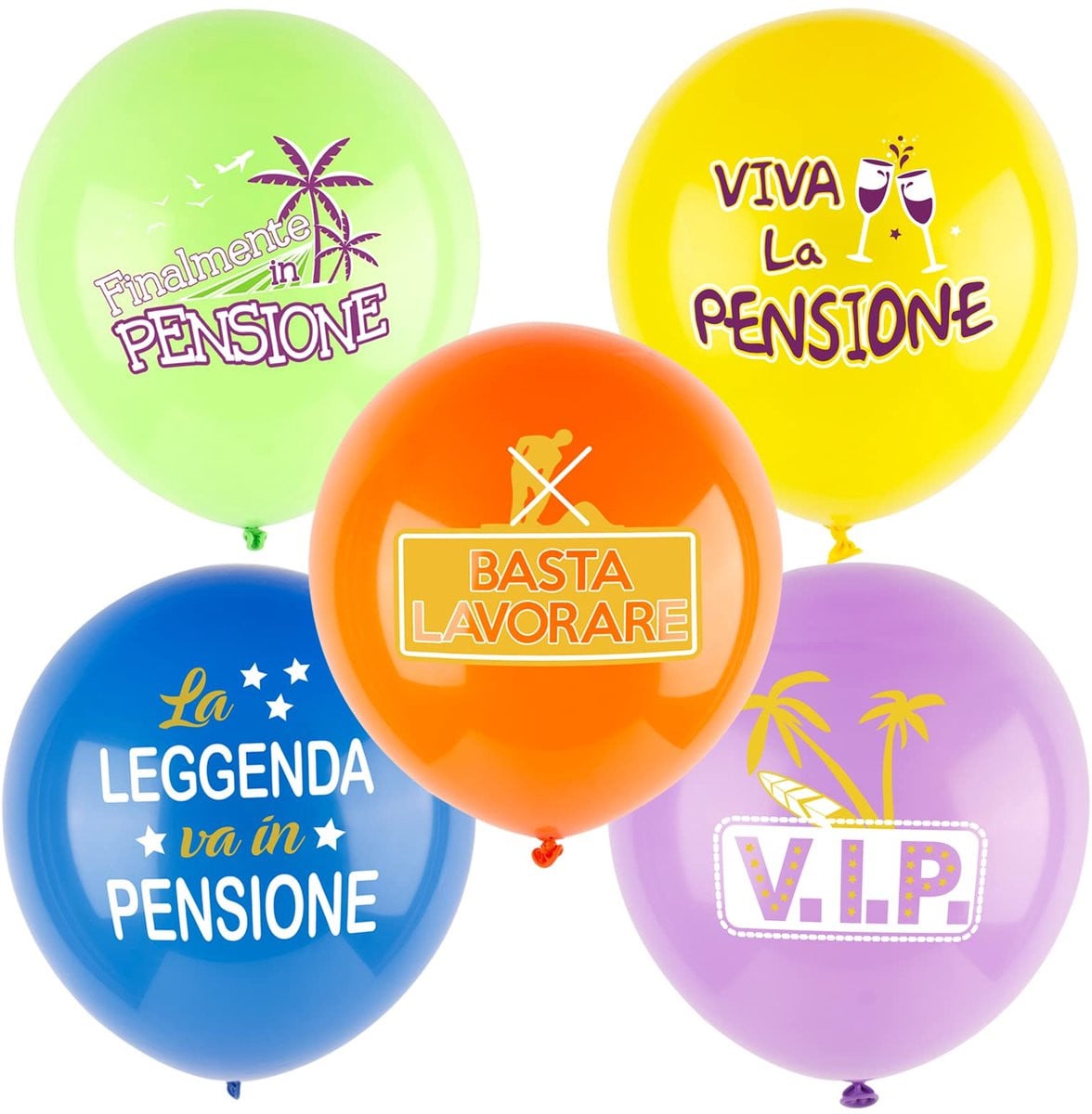 25 stuks kleurrijke latex ballonnen voor pensioenfeesten voor dames en heren