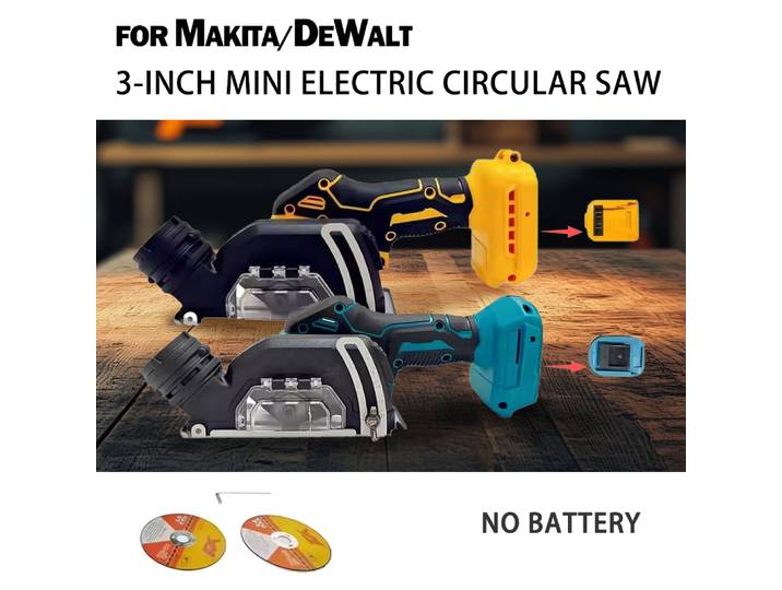 Makita/Dewalt – Mini meuleuse d'angle sans fil de 3 pouces, outil de coupe électrique, scie circulaire, outil électrique adapté à la batterie 20V