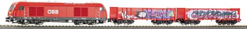 PIKO 57033 H0 Start-Set kids Güterzug Rh 2016 ÖBB mit zwei offenen Güterwagen Eaos