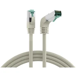 EFB MK6001W.2G RJ45 Patchkabel Cat.6A S/FTP LSZH 1x90° grau 2m MK6001W2G