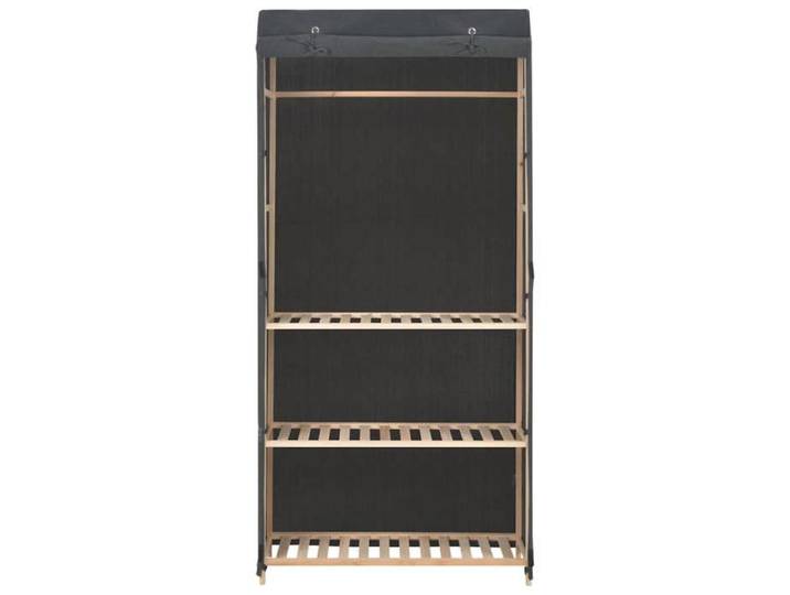 SALE 2026 armoire à vêtements Gris - Garde-robe à 3 niveaux Gris 79x40x170cm Tissu 6.53 Kg 901693