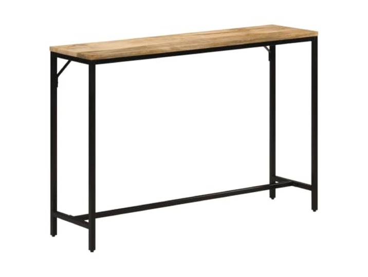 IBUQDDV Konsolentisch 110x30x75 cm aus Massivholz Mango und Eisen Massives Mangoholz, Eisenbeine, robust, natürlich, individuell, langlebig, stabil