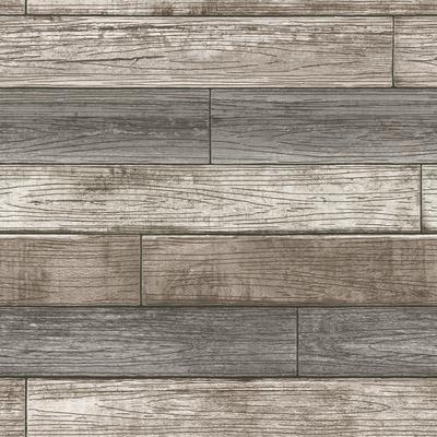 NuWallpaper Reclaimed Wood Plank Natural Peel & Stick Wallpaper - 216in x 20.5in x 0.025in