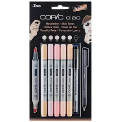COPIC® Ciao 5+1 Set Skin Tones Layoutmarker-Set 1.0 + 6.0 mm Mehrfarbig