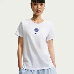 NIKE PSG Paris Saint-Germain Crest T-Shirt Damen 100 - white XL