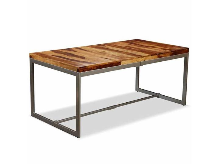 NOUVEAU Table à manger Bois massif et acier 180 cm - VIDAXL - Table de repas &1_22005