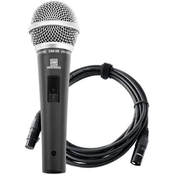 Pronomic DM-58 Vocal Mikrofon mit Schalter Set inkl. 5m XLR Kabel