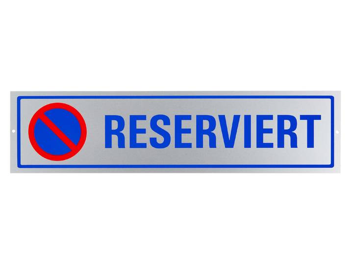 Schild Reserviert 40 × 10 cm