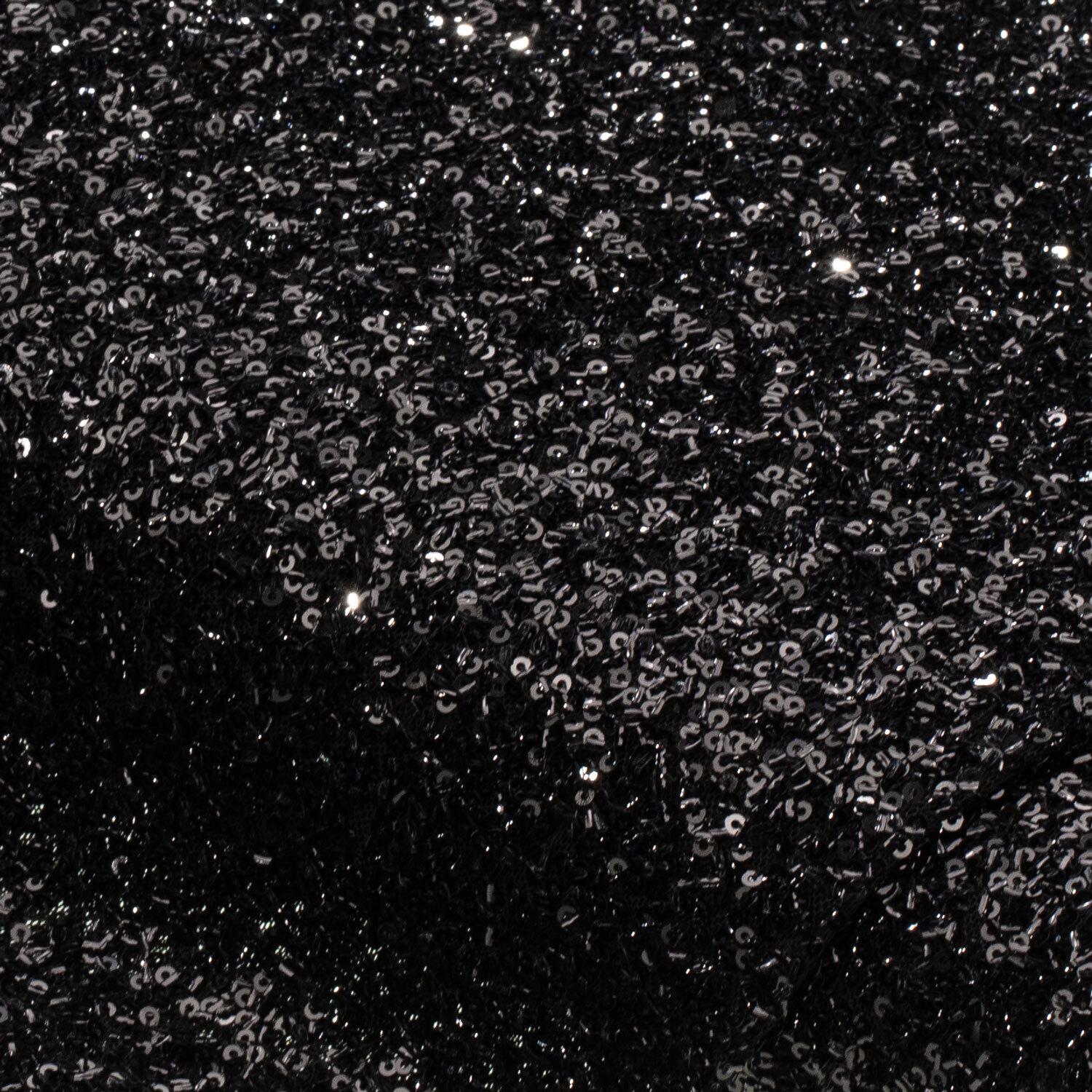 Mesh-Paillettenstoff, schwarz