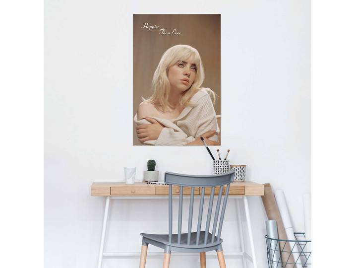 Affiche Billie Eilish Papier Beige 61 x 92 x 0cm