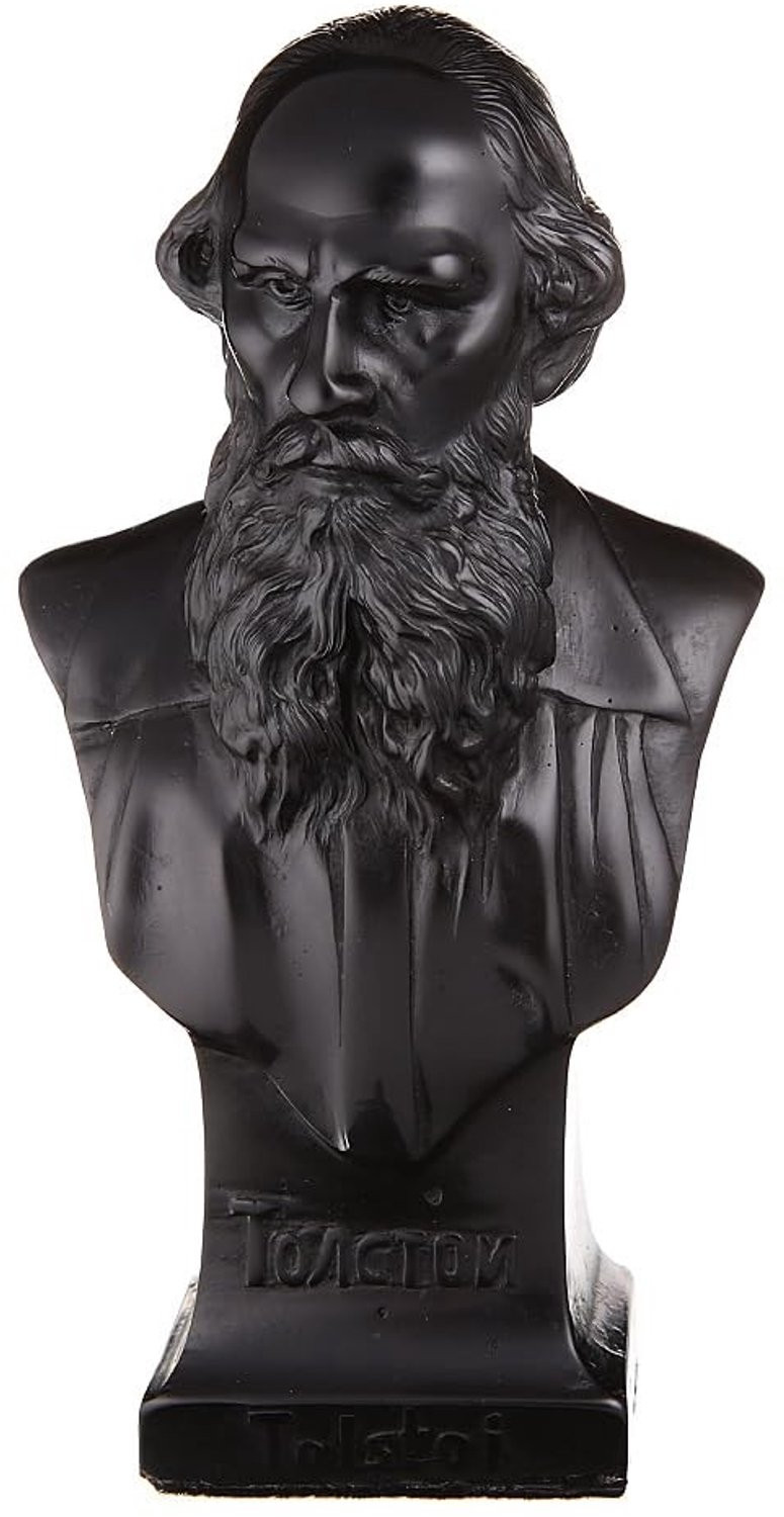 Leo Tolstoy Beeldhouwwerk van Kunststeen, 14,5 cm