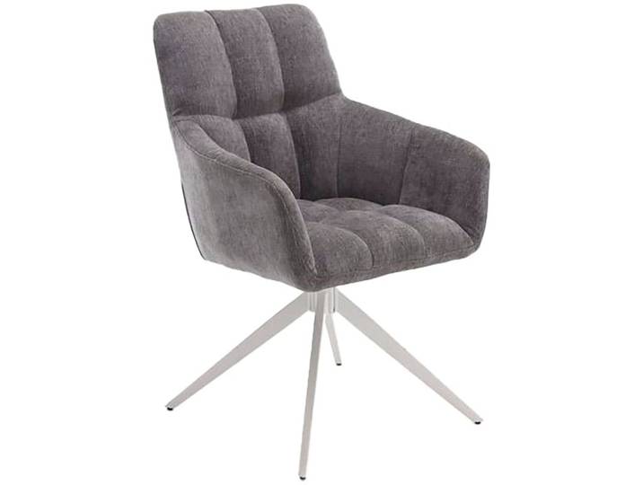 Drehstuhl HOME AFFAIRE Nizza , grau, B:61cm H:90cm T:66cm, Stühle, Drehstuhl, 180 Grad Drehfunktion, komfortable Polsterung, stabiles Gestell