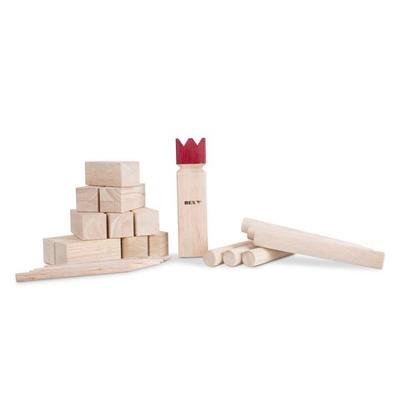 BEX 511-011 - KUBB Original Color, das Original aus Schweden, Premium Qualität aus Gummibaum Holz