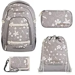Coocazoo Mate Vanilla Bloom Schulrucksack Set 4tlg