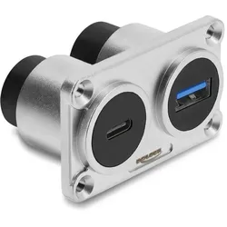 DELOCK Dual EinbauBu USB 5Gbps Typ-A Bu+USB 10Gbps USB-C Bu