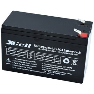 XCell LiFePO4-Akku R-LFP12,8V 12Ah, 12 V, mit Batterie-Management-System, 12 Ah