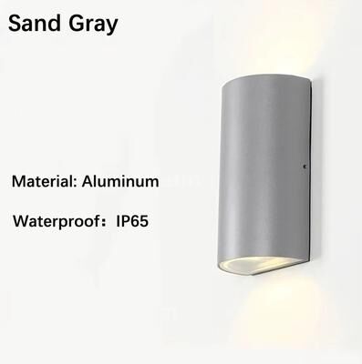 Inspired Finds Waterproof Outdoor LED Wall Sconce 6W 10W Up & Down Porch Light sand Gray 6w warm Light