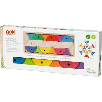 Legespiel und Bausteinkasten 6 bunte Fische