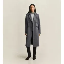 Gant für Damen. 4751183 Mantel aus meliertem Wollstoff mit grauen Streifen (L), Lässig, Klassisch, Polyester
