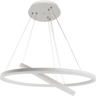 meet by Paperflow LED-Deckenleuchte NELIA, Ø 600 mm, 4990 lm, höhenverstellbar, erweiterbar, weiß