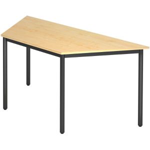 Hammerbacher Besprechungstisch DRTR, Trapez, 160 x 72 x 69 cm (B/H/T), ahorn / schwarz