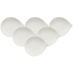 Villeroy & Boch Multipack Flow Brotteller - 6 Stück, Teller, Weiss