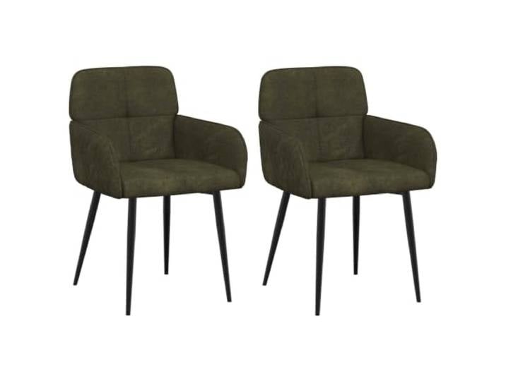 Todiikf Esszimmerstühle 2er Set Kunstwildleder Polsterstuhl Olivegrün Stylische Polsterstühle im 2er Set mit Kunstwildleder-Bezug und stabilem Metallgestell für Wohnzimmer und Küche.