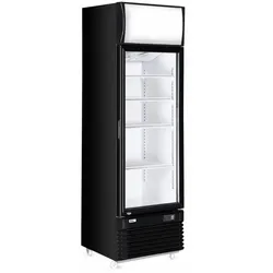Hendi Kühlschrank, 1 Glastür und Leuchtkasten, 313L