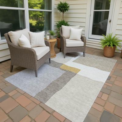 Addison Rugs Machine Washable Indoor/ Outdoor Contemporary Blox Chantille Rug