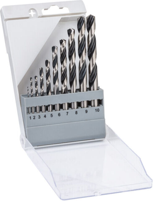Forets hélicoïdaux HSS PointTeQ, set de 10 pièces ; Bosch (2608577348)