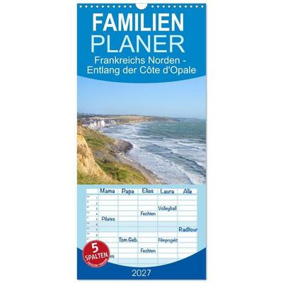 Familienplaner 2027 - Frankreichs Norden - Entlang der Côte d'Opale mit 5 Spalten (Wandkalender, 21 x 45 cm) CALVENDO