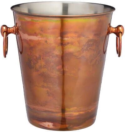 BarCraft Swirling Copper Finish Champagne Bucket