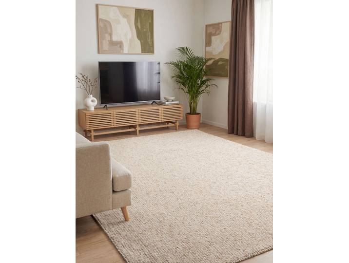 Kurzflorteppich Rocco Weiß/Creme 120 x 170cm Filz