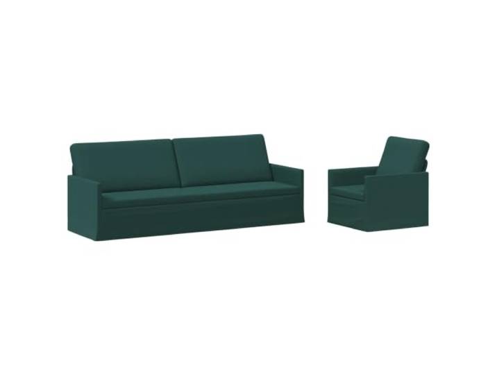 vidaXL Sofa-Set 2 pcs Dunkelgrün Stoff
