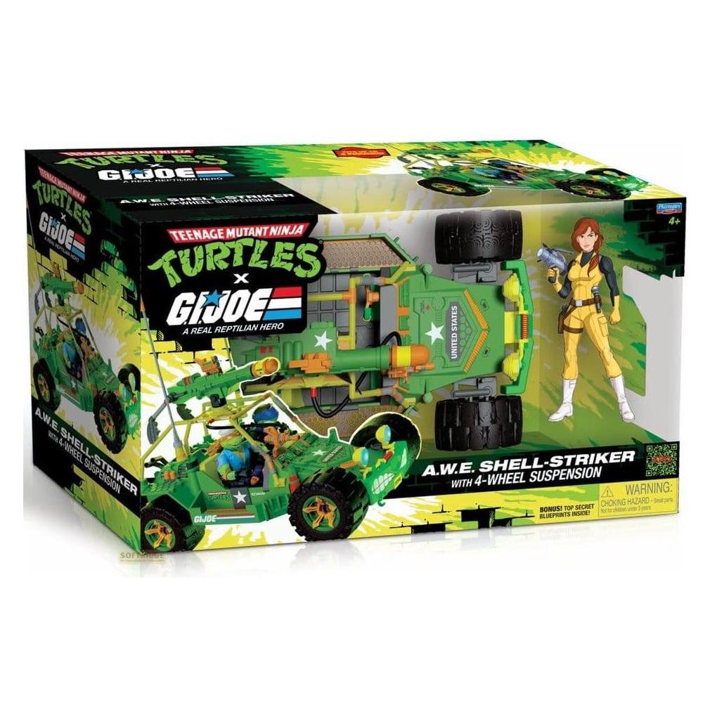 Playmates Tortues Ninja x G.I. Joe Crossover Classics véhicule A.W.E. Shell-Striker avec figurine (PLA81926)