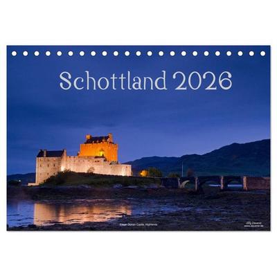 Schottland (Tischkalender 2026 DIN A5 quer), CALVENDO Monatskalender